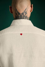 Heart Irish Linen Shirt - Ivory