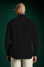 Heart Irish Linen Shirt - Black