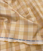 Arvind Checkered Premium Fabric for Mens Shirt with Liquid Amonia Finish