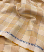 Arvind Checkered Premium Fabric for Mens Shirt with Liquid Amonia Finish