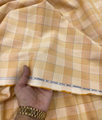 Arvind Checkered Premium Fabric for Mens Shirt with Liquid Amonia Finish