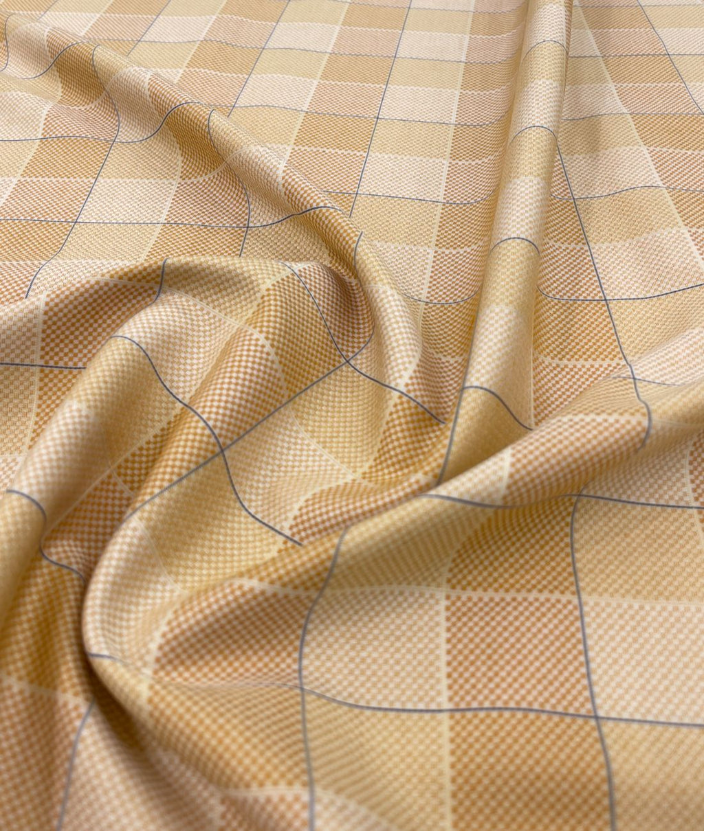 Arvind Checkered Premium Fabric for Mens Shirt with Liquid Amonia Finish