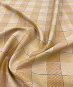 Arvind Checkered Premium Fabric for Mens Shirt with Liquid Amonia Finish