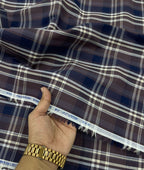 Arvind Formal Checkered Premium Fabric for Mens Shirt