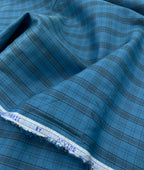 Arvind Peacock Checkered Premium Fabric for Mens Shirt