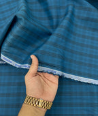 Arvind Peacock Checkered Premium Fabric for Mens Shirt