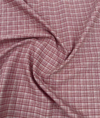 Arvind Red Checkered Premium Fabric for Mens Shirt
