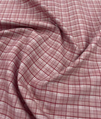 Arvind Red Checkered Premium Fabric for Mens Shirt