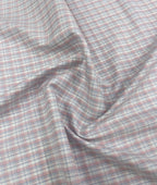 Grado Pastel 100% Cotton Checkered Premium Fabric for Mens Shirt