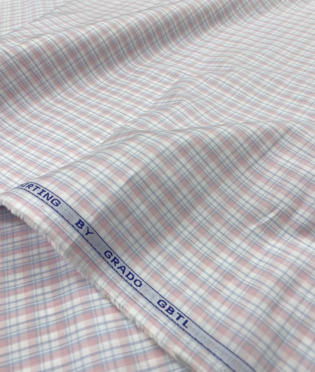Grado Pastel 100% Cotton Checkered Premium Fabric for Mens Shirt