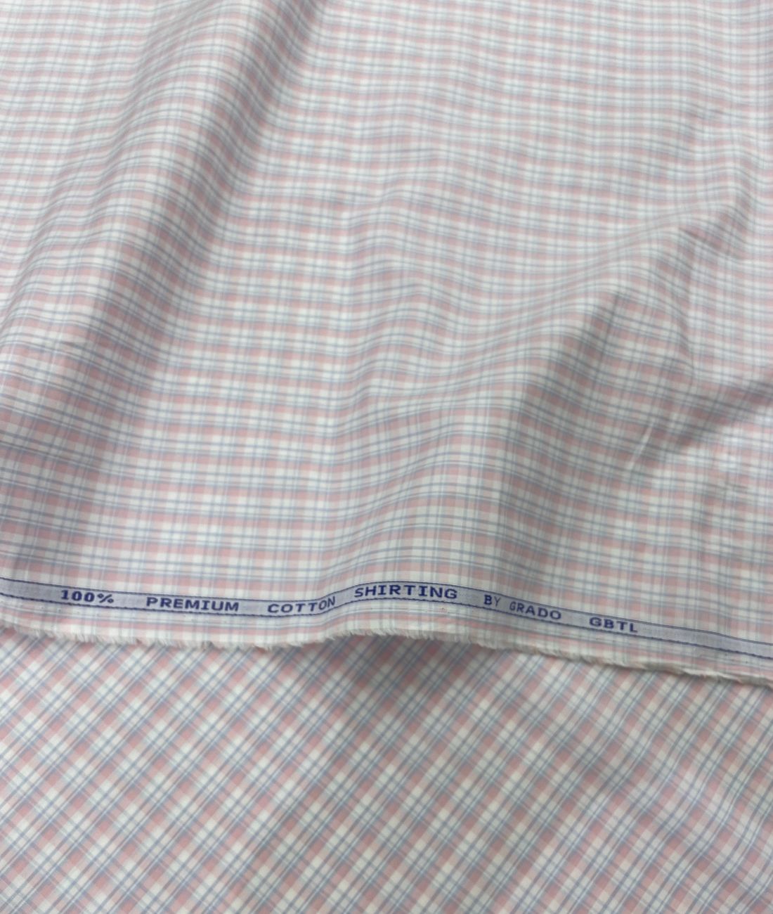 Grado Pastel 100% Cotton Checkered Premium Fabric for Mens Shirt