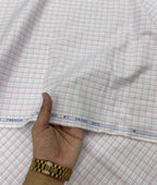 Grado Pastel 100% Cotton Checkered Premium Fabric for Mens Shirt