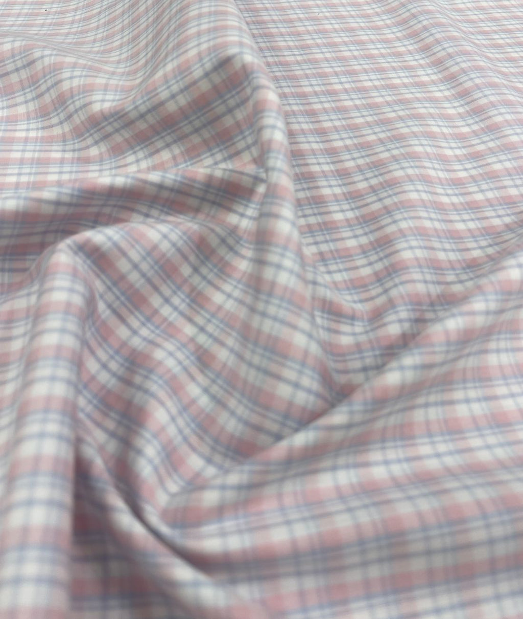 Grado Pastel 100% Cotton Checkered Premium Fabric for Mens Shirt