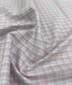 Grado Pastel 100% Cotton Checkered Premium Fabric for Mens Shirt