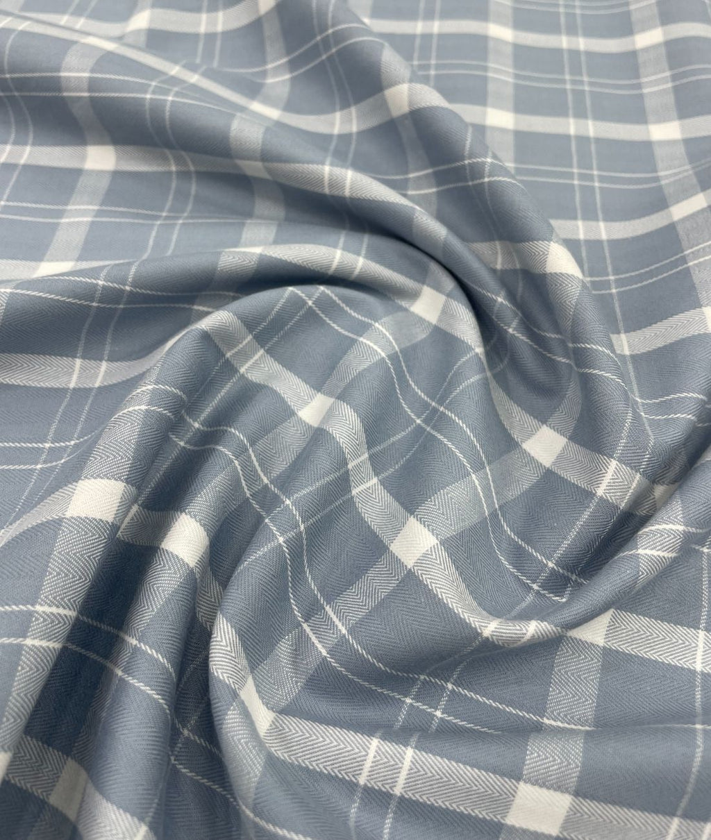 Light  Grey Checkered Premium Fabric for Mens Shirt