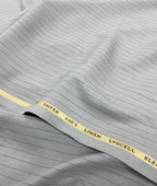 Light Grey Stripe Linen Blend Fabric for Pant by Fabrique Modisto