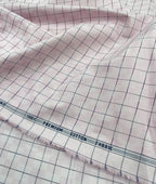 Raymond Light Pink Checkered Premium Fabric for Mens Shirt