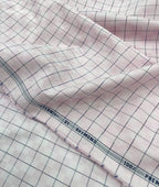 Raymond Light Pink Checkered Premium Fabric for Mens Shirt