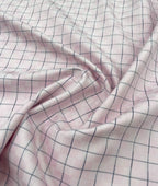 Raymond Light Pink Checkered Premium Fabric for Mens Shirt