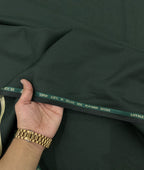 Super 120 Dark Green Dobby Suiting Fabric