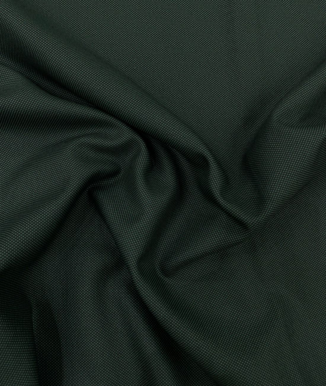 Super 120 Dark Green Dobby Suiting Fabric