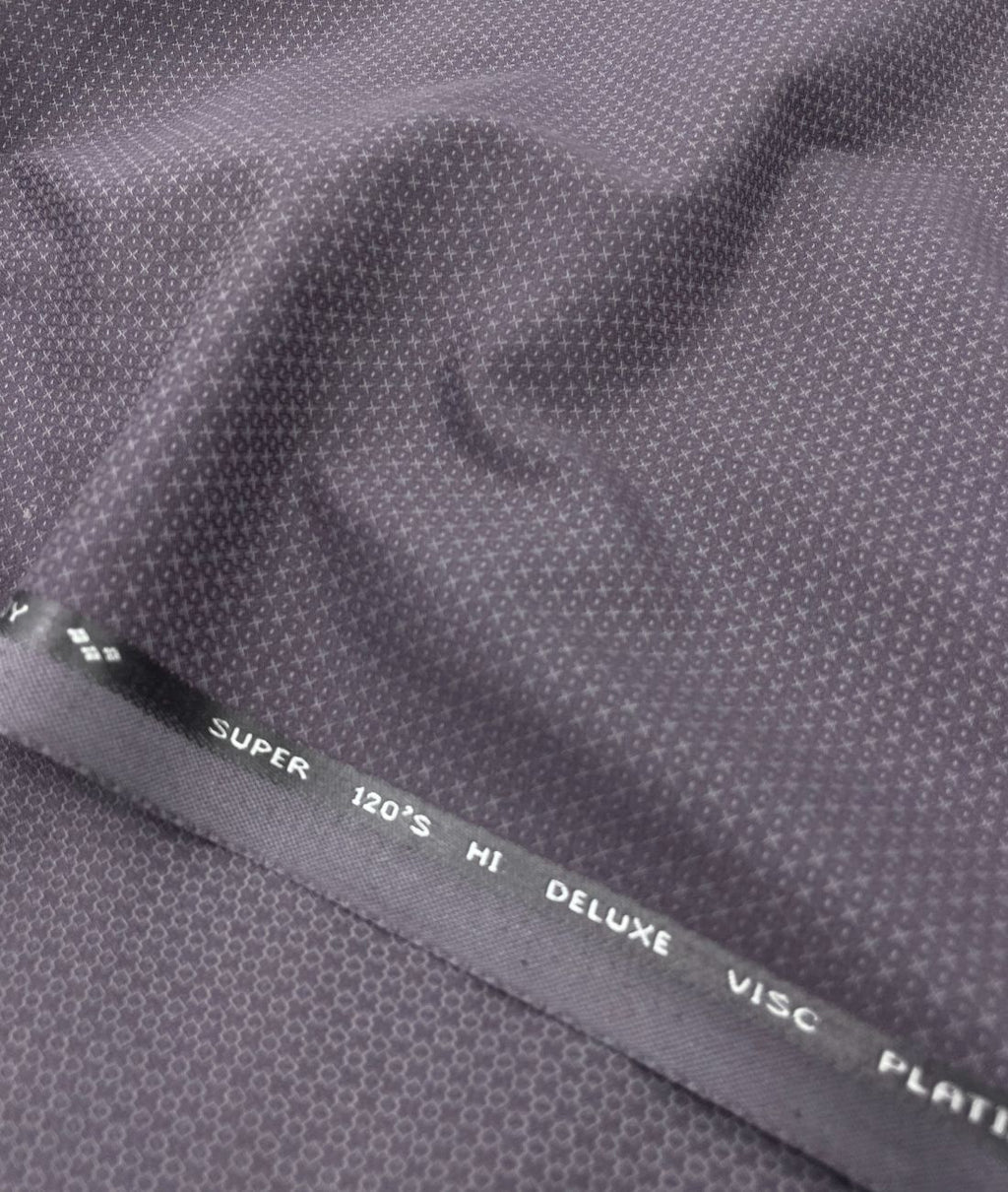 Super 120 Dark Lavender Dobby Suiting Fabric