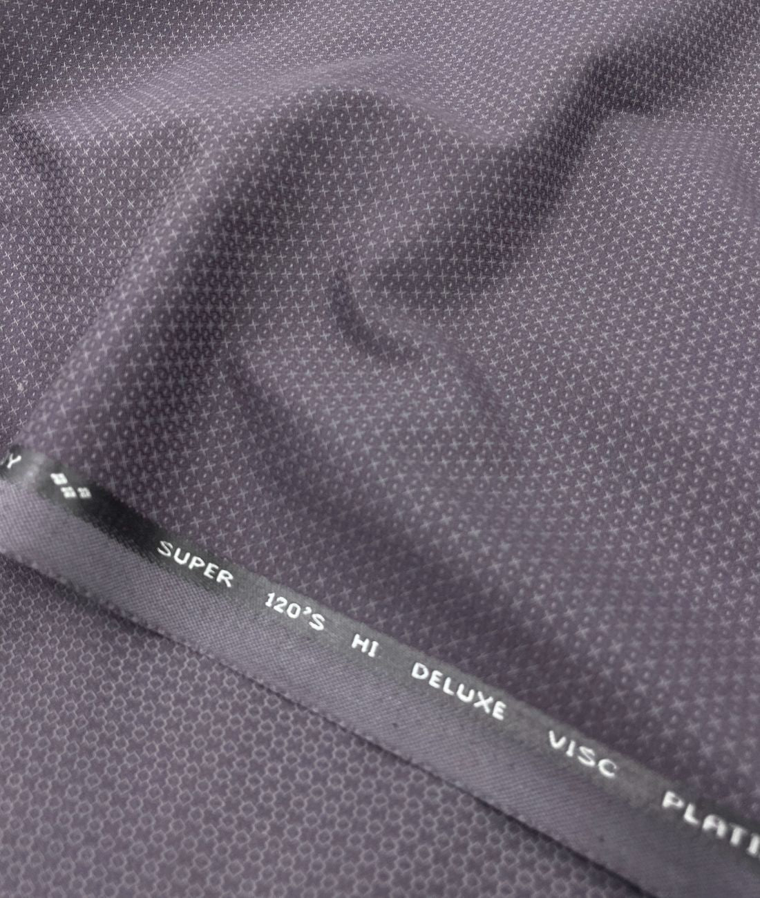 Super 120 Dark Lavender Dobby Suiting Fabric