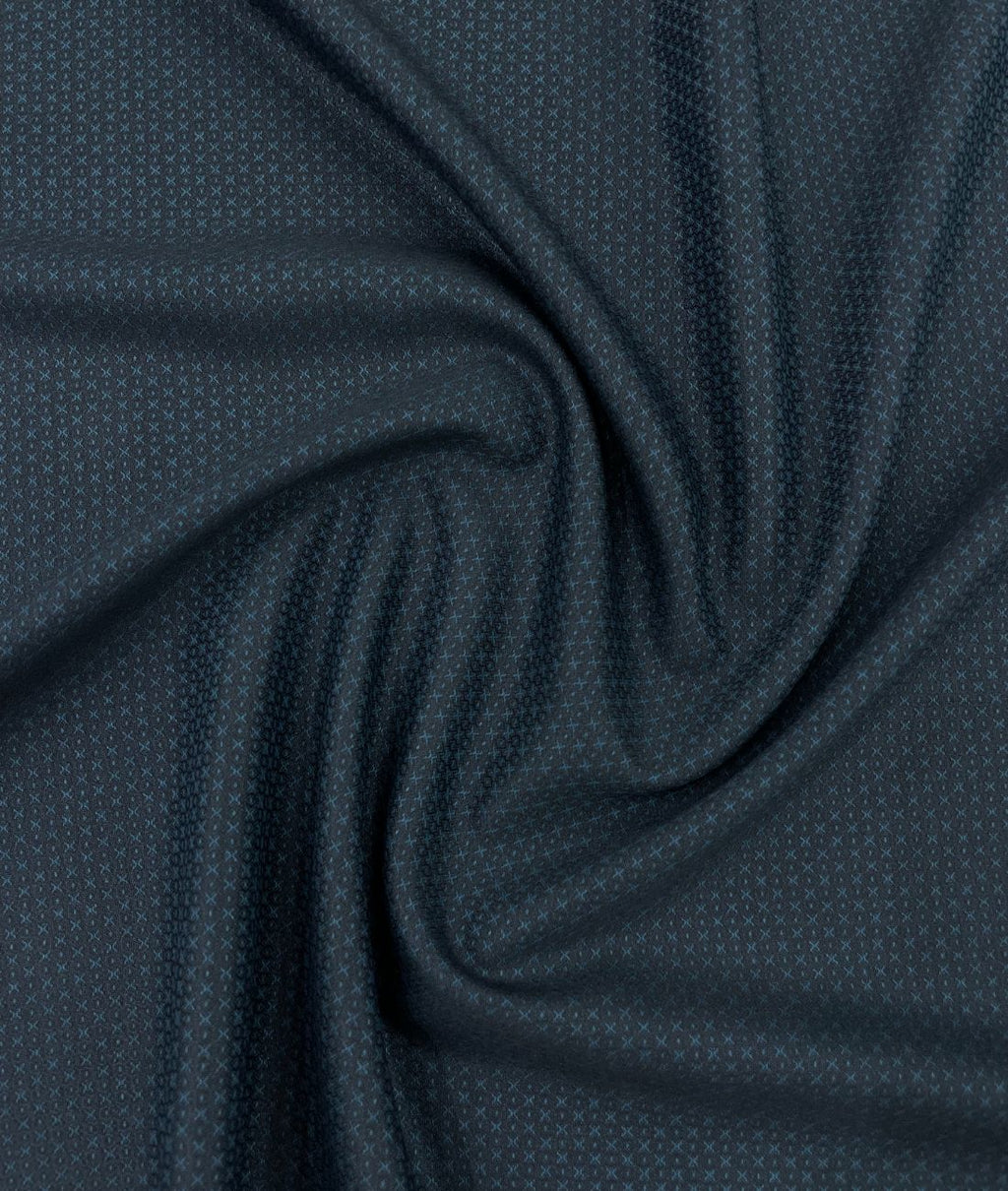 Super 120 Dark Teal Dobby Suiting Fabric