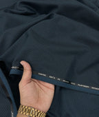 Super 120 Dark Teal Dobby Suiting Fabric
