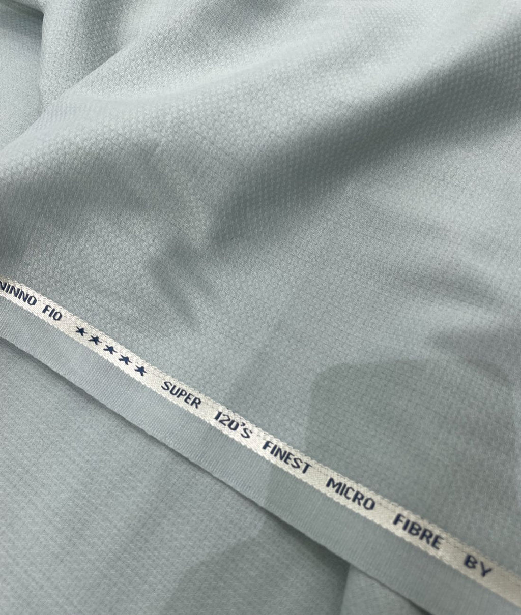 Super 120 Light Teal Dobby Suiting Fabric