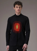 Black Designer Hand Embroidered Shirt Club Wear
