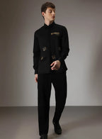 Billionaire Golden Hand Embroidered Designer Shirt for Men