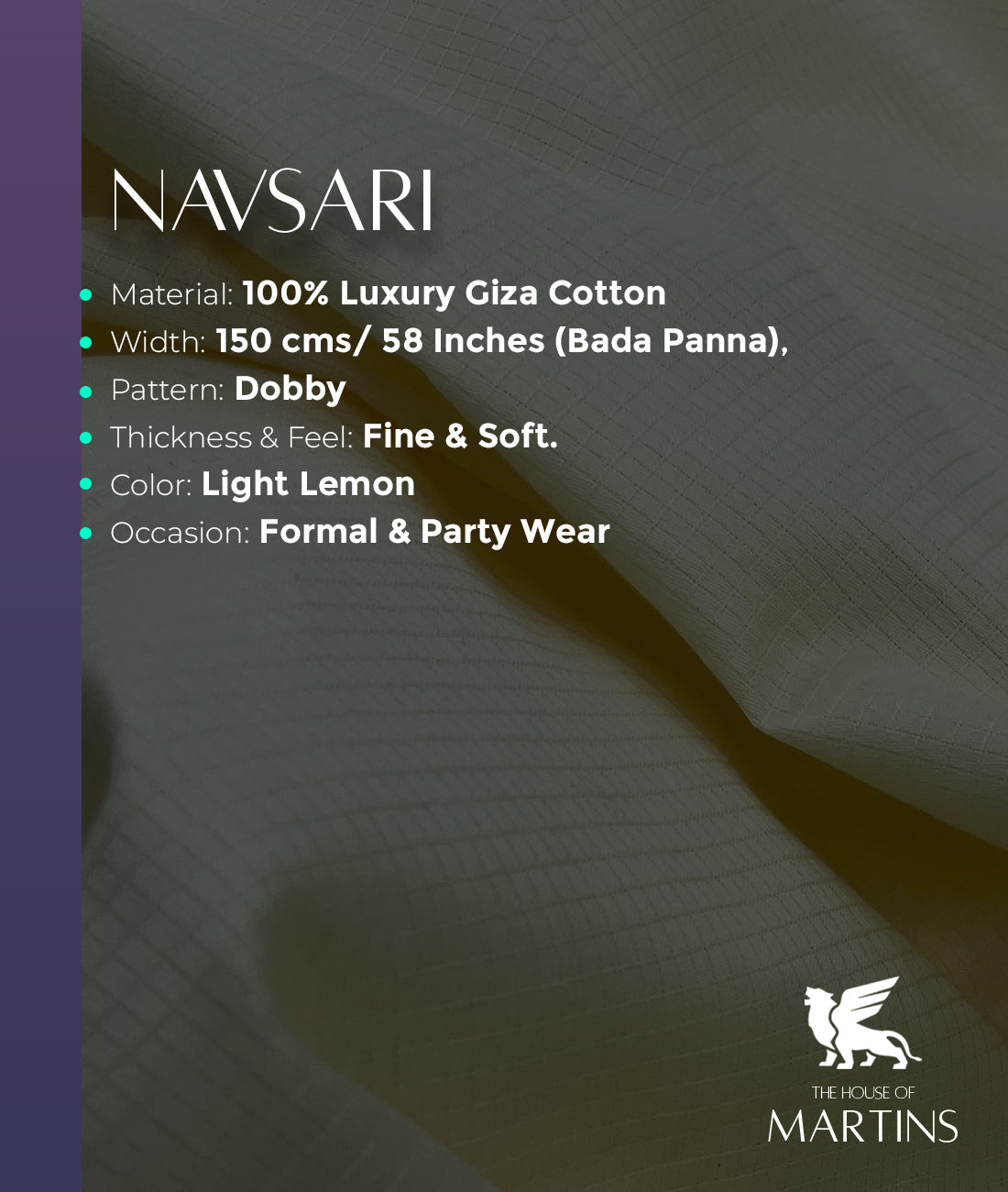 Dobby Ultra Luxury Giza Cotton Fabric