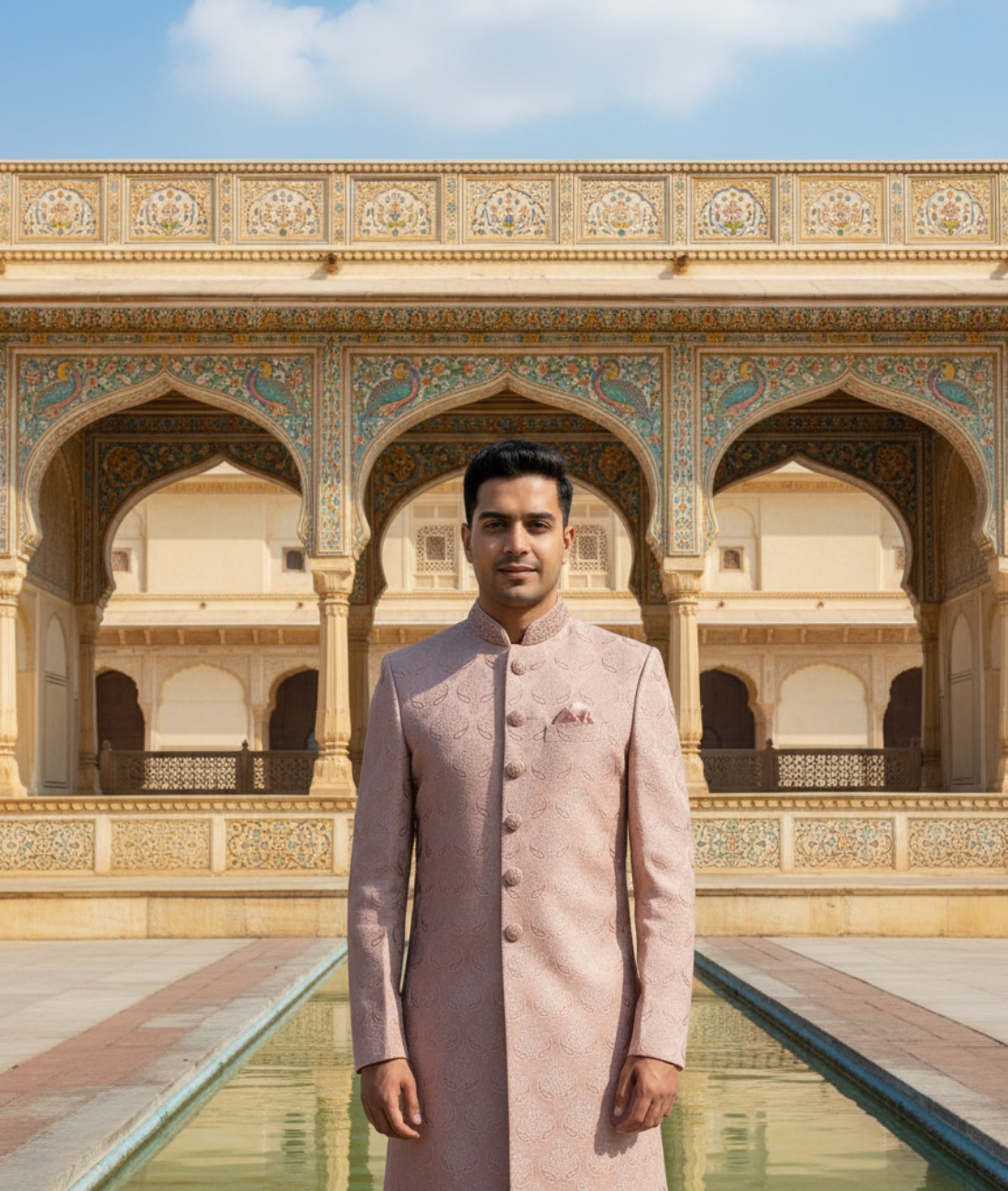 Lavender Royal Sherwani Set for Wedding