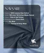 Self Stripe Luxury Giza Cotton Fabric for Men's Shirt