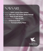 Self Stripe Luxury Giza Cotton Fabric for Men's Shirt