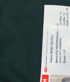 Ocm Dark Green Wool Blend Suiting Fabric