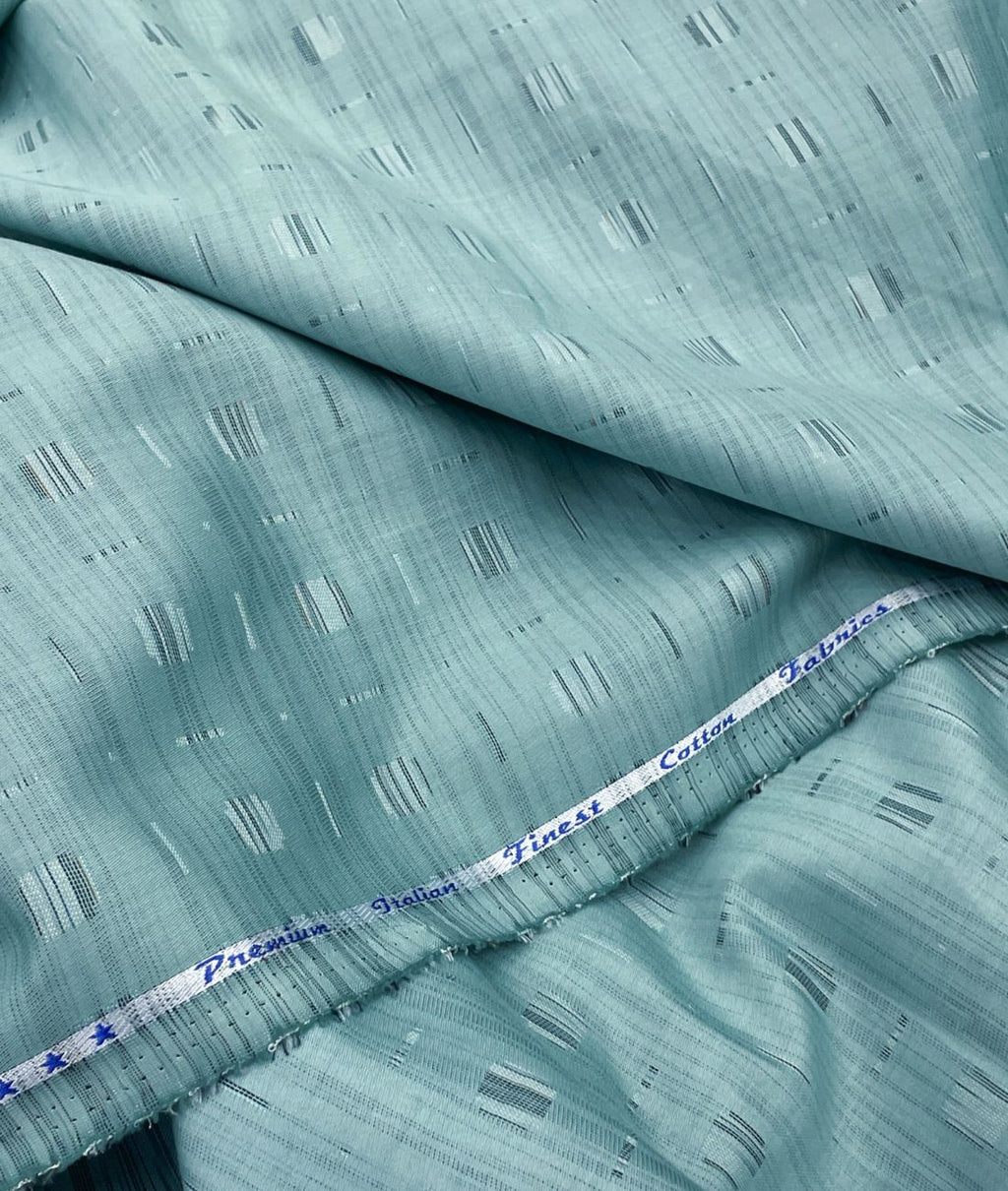 Light Turquoise Giza Cotton Fabric for Shirt & Kurta