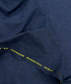 Navy Blue Linen Blend Fabric for Pant by Fabrique Modisto