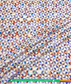 Crisp Patterned Printed Anti Wrinke Cotton Fabric for Men's Shirts & Kurta