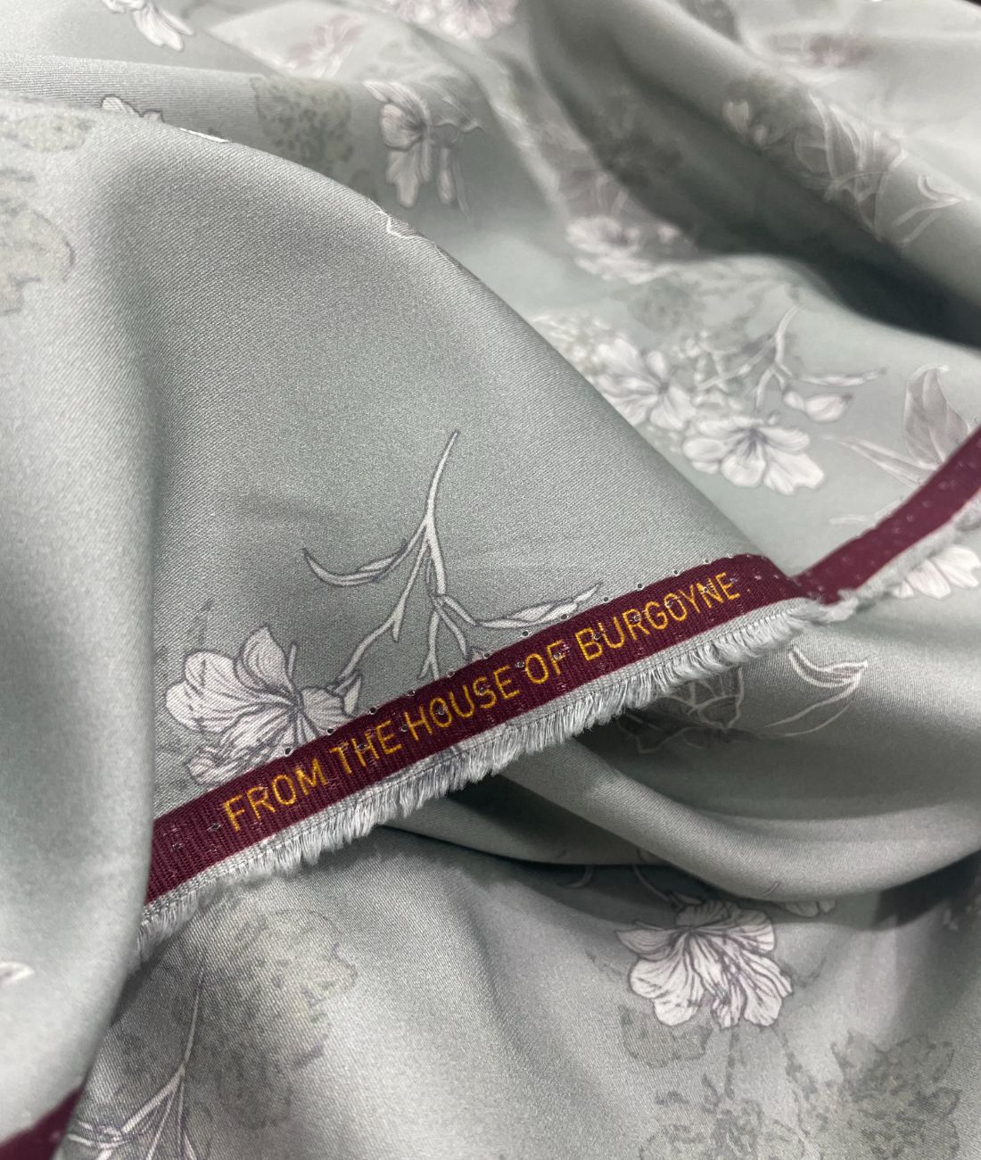 Burgoyne Leaves & Flowers Luxury Printed Shirt Fabric Giza Cotton