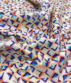 Crisp Patterned Printed Anti Wrinke Cotton Fabric for Men's Shirts & Kurta