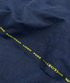 Navy Blue Linen Blend Fabric for Pant by Fabrique Modisto