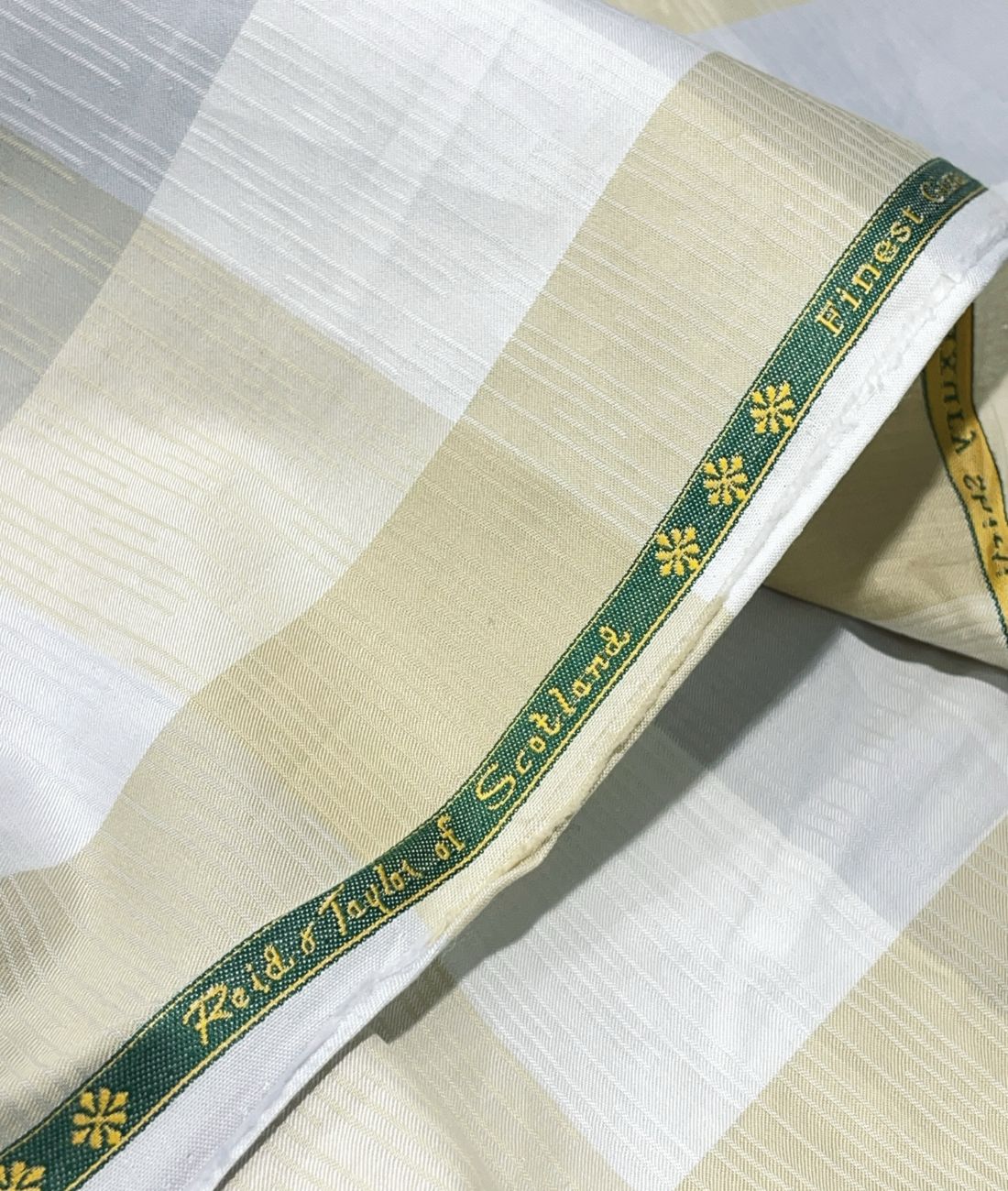 Reid & Taylor Luxury Giza Cotton Big Checks Fabric for Men's Shirt