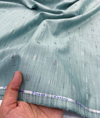 Light Turquoise Giza Cotton Fabric for Shirt & Kurta