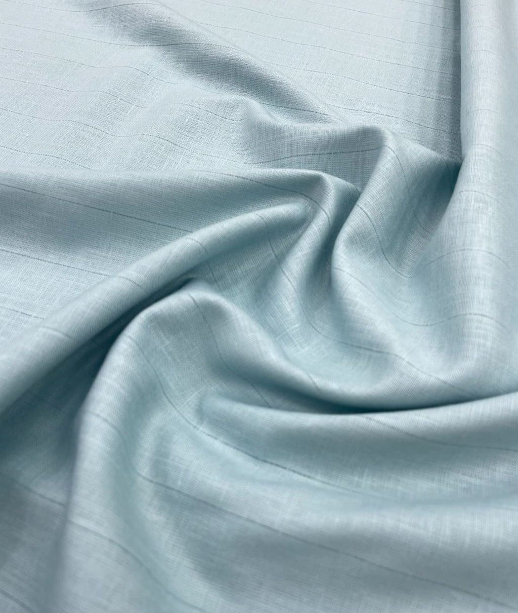 Premium Sky Blue 70s Lea Linen Blend Fabric
