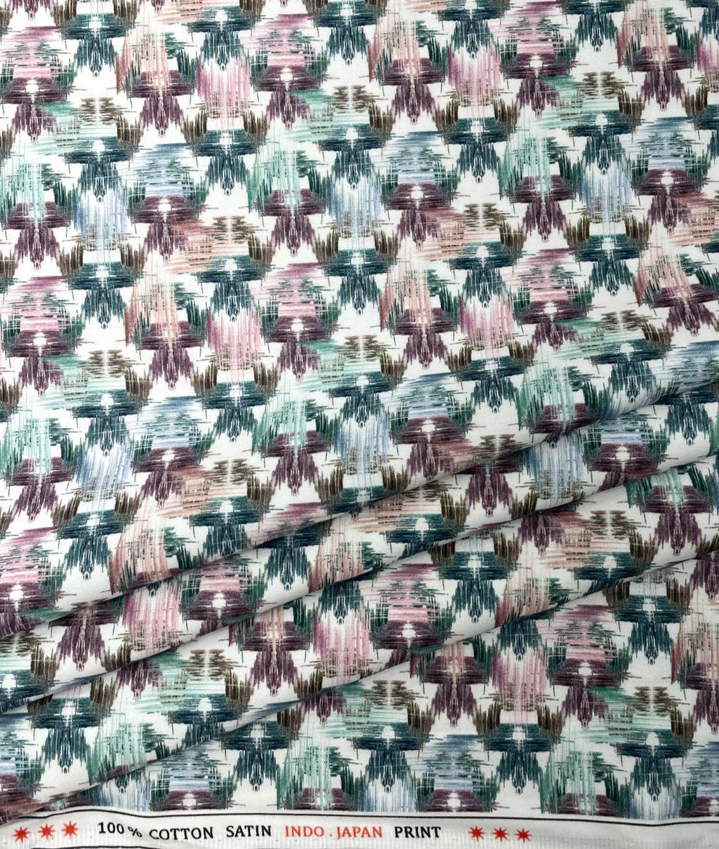 Abstract Print Luxury Giza Cotton Fabric for Men's Shirt