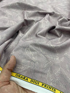 Brunello Ferragamo Leaves Print Premium Cotton Fabric for Shirt