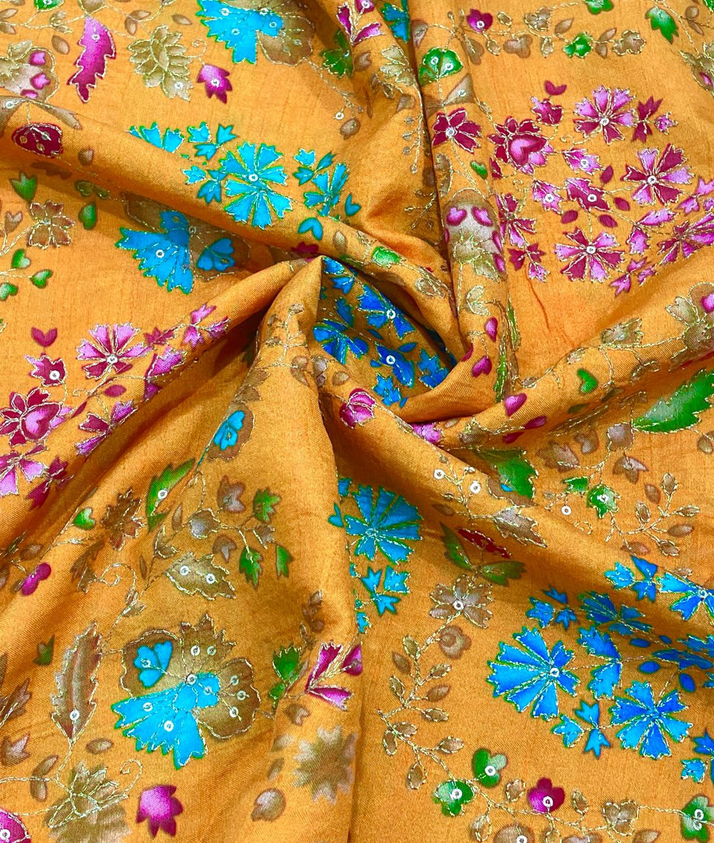 Luxury Embroidered Fabric for Haldi