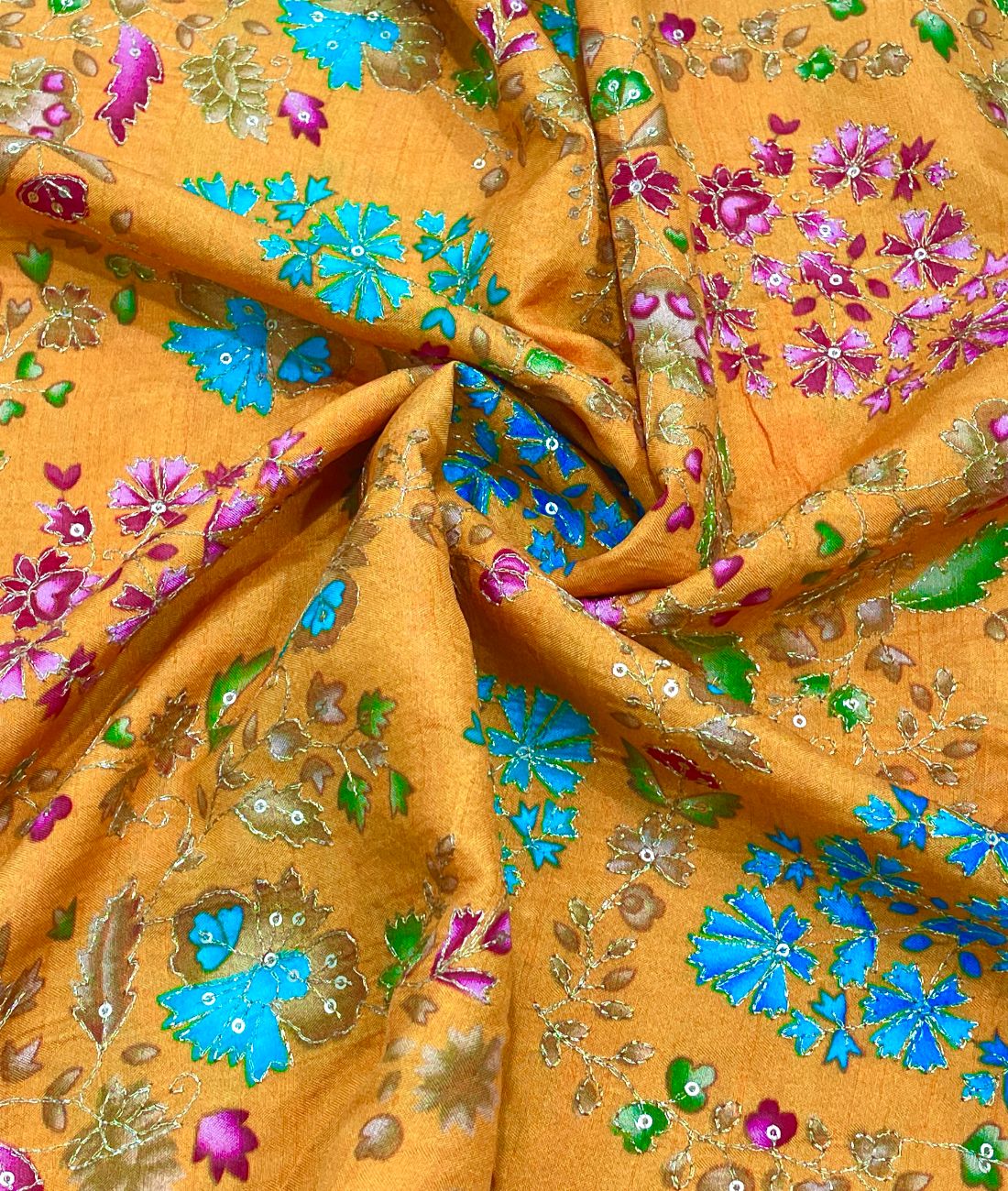 Luxury Embroidered Fabric for Haldi